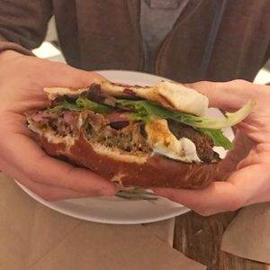 Buffalo Blue Burger  at Lulu's Local Eatery in St Louis