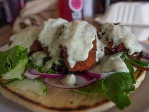 Sweet potato falafel at Lulu's Local Eatery in St Louis