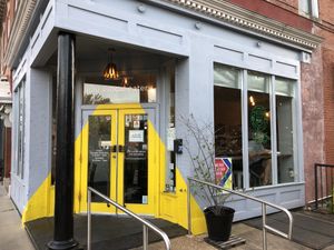 The bright entrance at Lulu's Local Eatery in St Louis