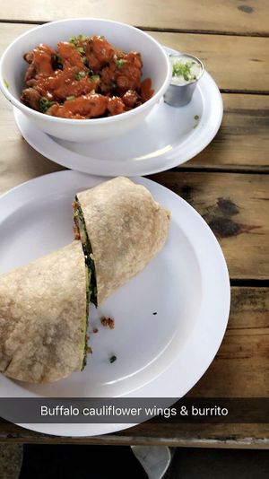 Buffalo wings & burrito  at Lulu's Local Eatery in St Louis