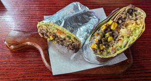 Burrito Vegetariano at Nayar Taqueria in Portland