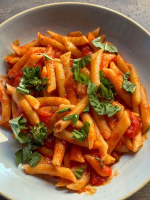 Penne Alla Vodka (made vegan upon request )  at Campana in Portland