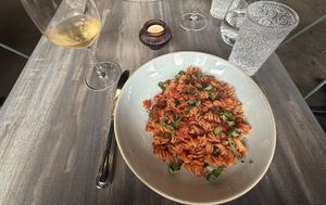 Vegan vodka pasta   at Campana in Portland