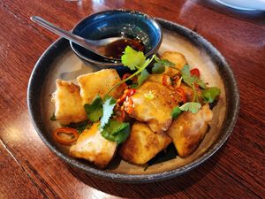 Salt and pepper silken tofu at Sugarlane Restaurant in Lane Cove