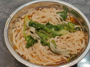 For dinner, they serves simple bowl of noodles. Itis very quiet during dinner hours, try to go before 6pm.  at Qing Yin Temple - 清音阁斋堂 in Leshan