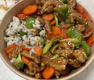 Teriyaki bowl! Delicious and filling.  at KINDEE Vegan Thai Food in Baltimore