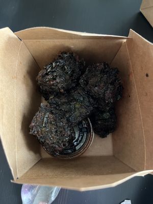 Chive cakes  at KINDEE Vegan Thai Food in Baltimore