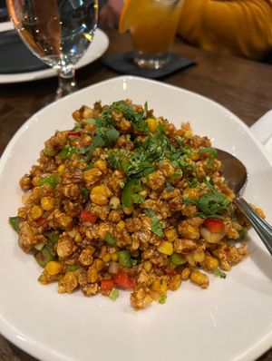 Asian-style corn. This was our favorite 🤩  at Avani Asian Indian Bistro in Mississauga