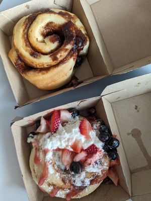 Very Berry and plain at Cinnaholic - Union Station in Toronto