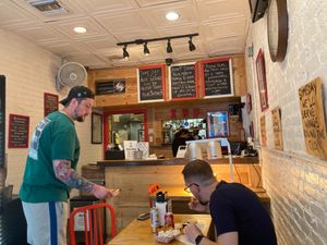 Inside venue at International Wings Factory in New York City