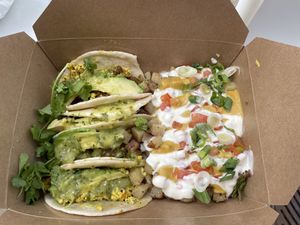 Breakfast tacos at Liberation Kitchen in Chicago
