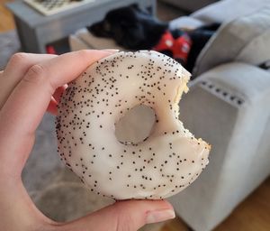 Total Liberation: plain cake donut, lemon glaze, poppy seeds. Nice combo of sweet, tangy, and fresh. #Veganuary at Liberation Kitchen in Chicago