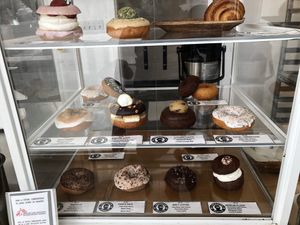 Lots of donut options   at Liberation Kitchen in Chicago