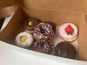 lydia's eclair, flapjack, for greta, lemon curd, chocolate sprinke, double chocolate sprinkle, bumpy cake at Liberation Kitchen in Chicago