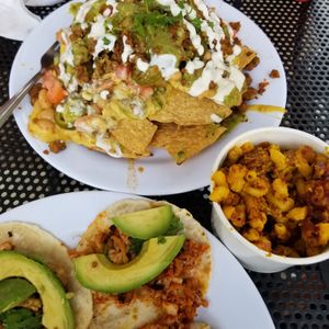 Our abundant lunch! at Liberation Kitchen in Chicago
