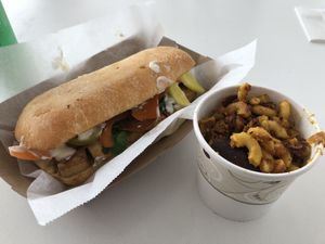 Banh Mi & Fried Bacon Mac at Liberation Kitchen in Chicago