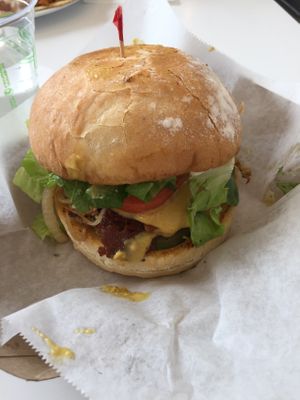 Bacon ranch cheese burger  at Liberation Kitchen in Chicago