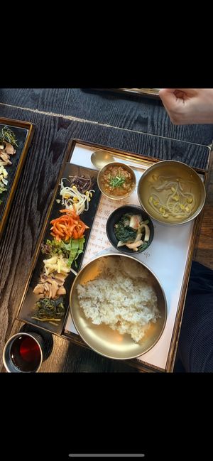 Bean curd and soybean paste bibimbap  at Mokmyeoksanbang - 목멱산방 in Seoul