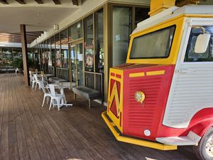 Outdoor Seating at Food Court at Alma Resort in Cam Lam