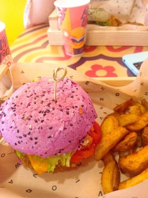 Cherry burger, very good at Flower Burger in Padua