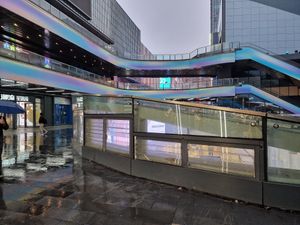 View standing outside B1 entrance to downstairs at 2060 Green Planet in Shanghai