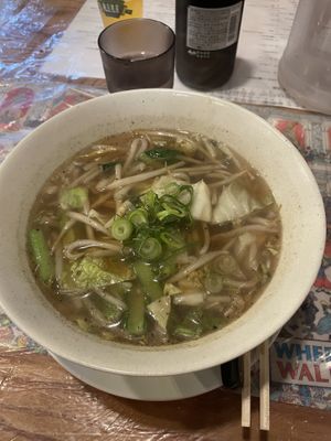 Vegetable Ramen (vegan) it was alright, not the best ramen I’ve ever tried, but still enjoyable.   at  Ramen Toriton - ラーメントリトン in Kyoto