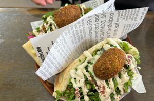 Special felafel pita pocket  at Wazzup Falafel in Northcote
