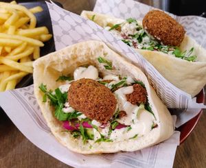 Falafel pita pocket at Wazzup Falafel in Northcote