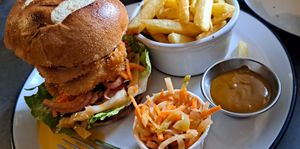Katsu tofu burger at George and Dragon in Kings Lynn