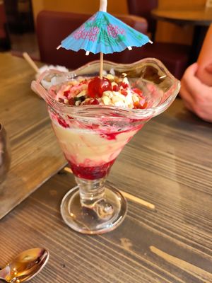 Rose desert - contains ice-cream, rose water and noodles at Keep Chaating in London