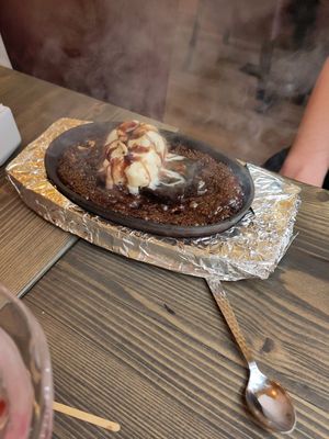Sizzling brownie at Keep Chaating in London