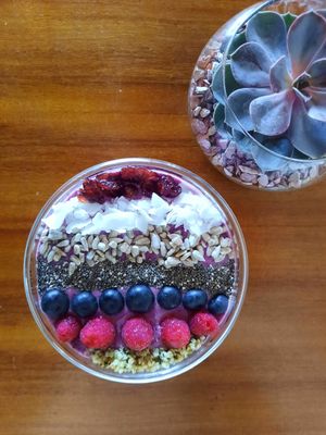 Smoothie bowl violeta 💜 at Da Bohie in Bucerias