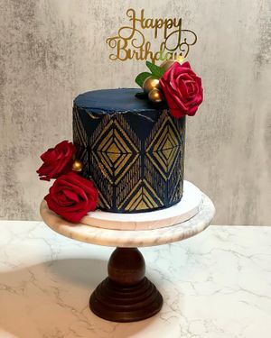Special birthday cakes can be made with or without fresh or faux flowers    at Brown Ginger Bakeshop in Bellevue