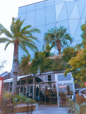 Outside terrace of Harajuku Harakado. You can bring your food out here to eat and enjoy the city view! at Falafel Brothers - Harajuku in Tokyo