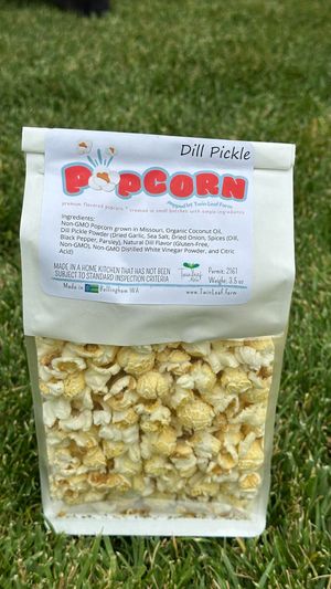 Our dill pickle popcorn was the first to sell out at Bellingham Veg Fest! at Twin Leaf Farm - Office in Bellingham