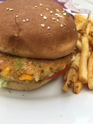 Vegan burger at Disneyland - Carnation Cafe in Anaheim