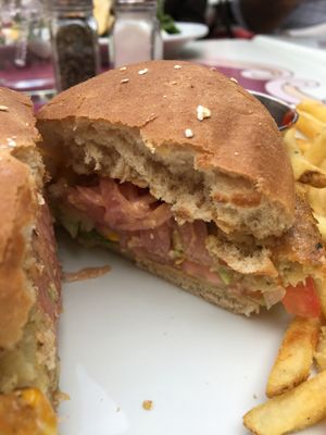 Vegan burger  at Disneyland - Carnation Cafe in Anaheim