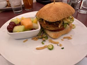Veggie burger  at Disneyland - Carnation Cafe in Anaheim