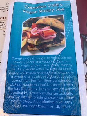 Special not on menu  at Disneyland - Carnation Cafe in Anaheim