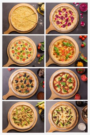 全麦手工披萨合辑 Handmade Whole Wheat Vegan Pizza Collection   at Ru Pure Vegan - 博华广场店 in Shanghai