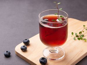 红葡气泡水 Red grape juice with sparkling water   at Ru Pure Vegan - 博华广场店 in Shanghai