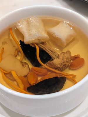Traditional medicinal herb soup at Ru Pure Vegan - 博华广场店 in Shanghai