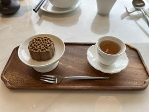 Dessert w/ white tea  at Ru Pure Vegan - 博华广场店 in Shanghai