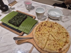 Durian pizza ;) at Ru Pure Vegan - 博华广场店 in Shanghai