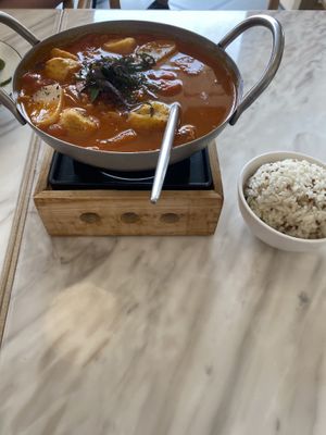 Korean dish and rice  at Ru Pure Vegan - 博华广场店 in Shanghai