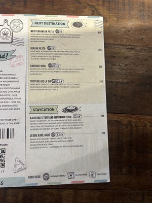 Menu may  at Full Lotus Mindful Kitchen in Coron