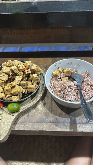 Tofu mushroom sisig  at Full Lotus Mindful Kitchen in Coron