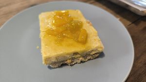 Frozen mango cheese cake at Full Lotus Mindful Kitchen in Coron