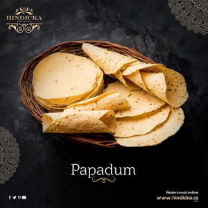 Papadum at Hindicka in Kutna Hora