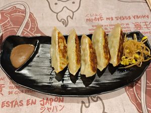 Vegetable gyozas at Kuraya in Madrid